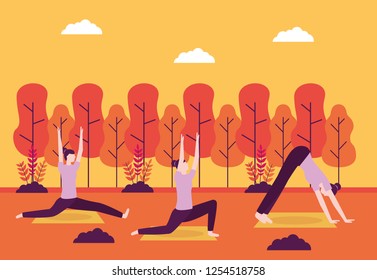 people yoga activitie