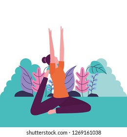 people yoga activity