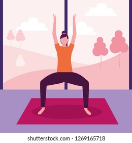 people yoga activity