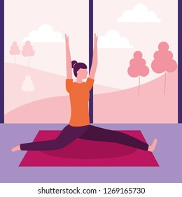 people yoga activity