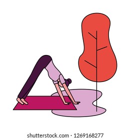 people yoga activity