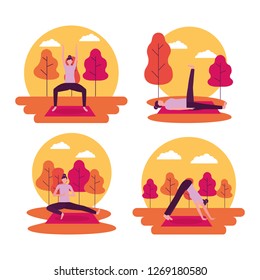 people yoga activity