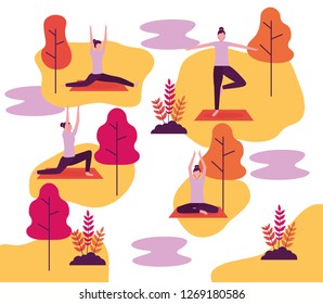 people yoga activity