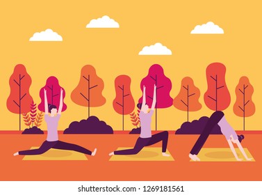 people yoga activity