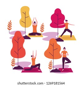 people yoga activity