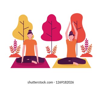 people yoga activity 