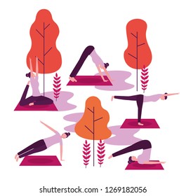 people yoga activity