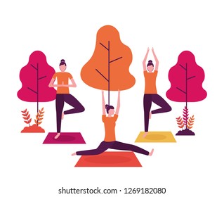 people yoga activity 