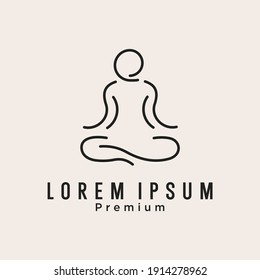 people yoga logo design vector