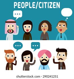 people,citizen,
modern design flat icon. isolated on white and blue background.
graphic vector illustration.
character concept.