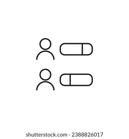 People-poll interface icon white background