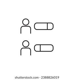 People-poll interface icon white background