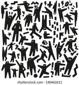 people,robots - doodles