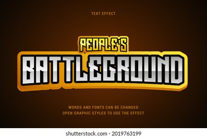 people's battleground text effect 100% editable eps vector