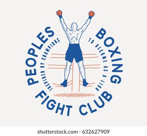 Peoples boxing club sport concept
