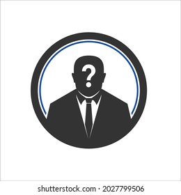 peoples in the circle with "?" on face.