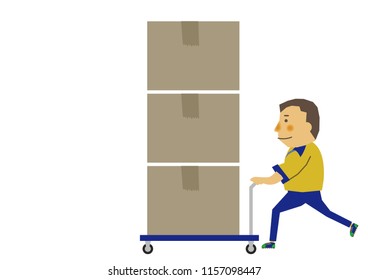 People's clip art.People at work.
Image of delivery.
Illustration of the person who delivers.