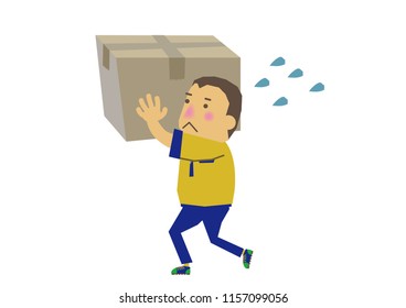 People's clip art.Pose of deliverymen.
Illustration of the person who delivers.
Image illustration of the courier.
People of the shipping company.