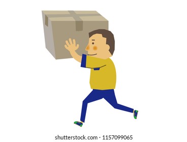 People's clip art.Pose of deliverymen.
Illustration of the person who delivers.
Image illustration of the courier.
People of the shipping company.