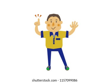 People's clip art.Pose of deliverymen.
Illustration of the person who delivers.
Image illustration of the courier.
People of the shipping company.