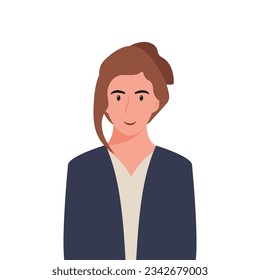 People's faces of woman with happy smiling humans. Avatars. Set of user profiles. Colored flat vector illustration