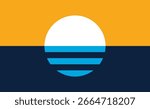 Peoples Flag of Milwaukee vector illustration isolated. City flag town symbol. Sticker Milwaukee city emblem banner. USA town in Wisconsin state.