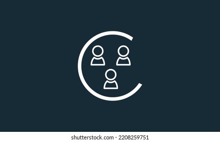 People's group vector icon set. Modern vector icon design template