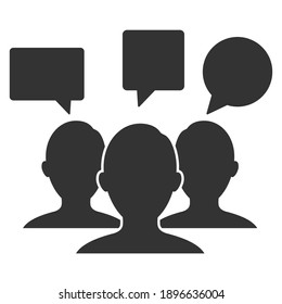 People's icon silhouettes , team icon .Social icon Avatar Group Vector Icon Flat design. User group network. 