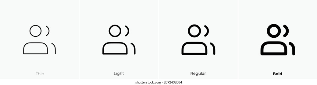 peoples icon. Thin, Light Regular And Bold style design isolated on white background