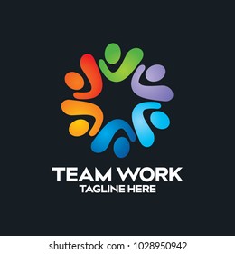 Peoples logo design vector