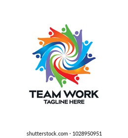 Peoples logo design vector
