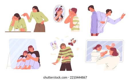Peoples mental distress, emotional suffering, psychological problems