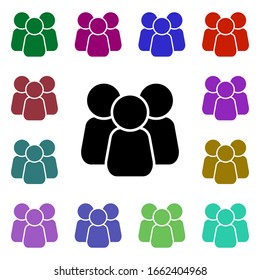 Icono de estilo multicolor. Glifo simple, vector plano de iconos web para ui y ux, sitio web o aplicación móvil