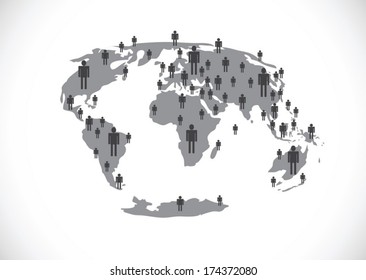 peoples on world map