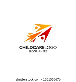 Peoples and rocket logo design template	