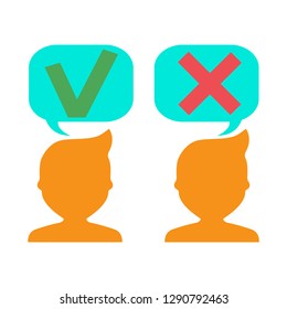Peoples with speech bubbles,speech concept. Vector illustration. Flat design.