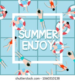 Peoples swimming summer enjoy