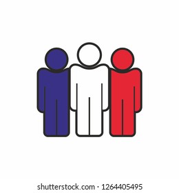 Peoples vector icon on white background. Team symbol