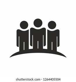 Peoples vector icon on white background. Team symbol