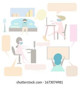 the peoples in the world working from home and they are making use of the internet email and telephone for meetings because have a  corona virus ,covid-19 super spread on the city,dangerous virus