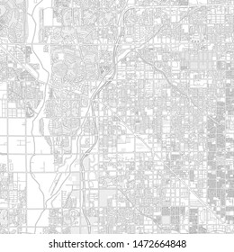Peoria, Arizona, USA, bright outlined vector map with bigger and minor roads and steets created for infographic backgrounds.