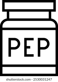 pep icon. Thin linear style design isolated on white background