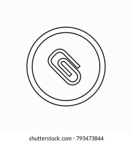 peper clip icon line vector illustration