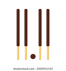 Pepero day. Border of biscuit sticks. Chocolate stick. Vector illustration. 11.11 day.