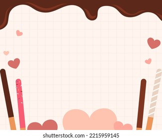 Pepero Day illustration commemorating the 11th of November. Pepero event concept vector background.