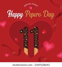 Pepero event illustrations with Pepero illustration