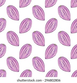 Pepino melon. Seamless pattern with fruits. Hand-drawn background. Vector illustration. Real watercolor drawing.