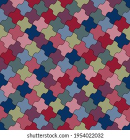 pepita classic ornament. multicolor mosaic repetitive background. vector seamless pattern. fabric swatch. wrapping paper. modern stylish texture. design element for apparel, textile, home decor, cloth
