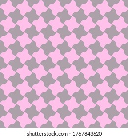 patrón pepita sin fisuras. imagen vectorial rosa y gris. fondo repetitivo simple de mármol a cuadros. pintura textil. muestra de tela. papel envolvente. textura clásica y elegante. mosaico repetible