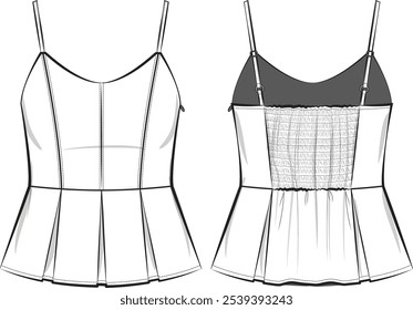 A peplum corset cotton top